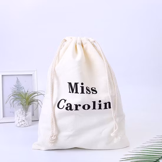 Дешевая сумка для стирки белья из хлопчатобумажной химчистки на шнурке для отелей